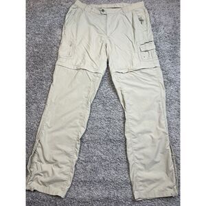 Columbia Titanium Women's Convertible‎ Beige Hiking Omni-Dry Pants size L Long